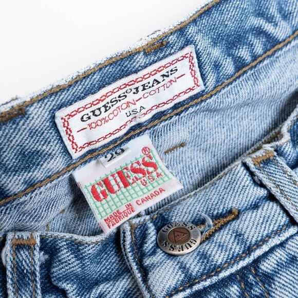 Vintage Guess Jeans High Rise Tapered Leg Denim 90s Canada SIze 29 Fits 26 - Picture 15 of 16